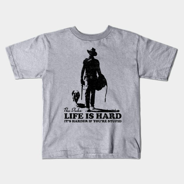 John Wayne Vintage Kids T-Shirt by Creativity Explode